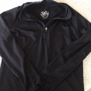 Black justice pullover with zipper